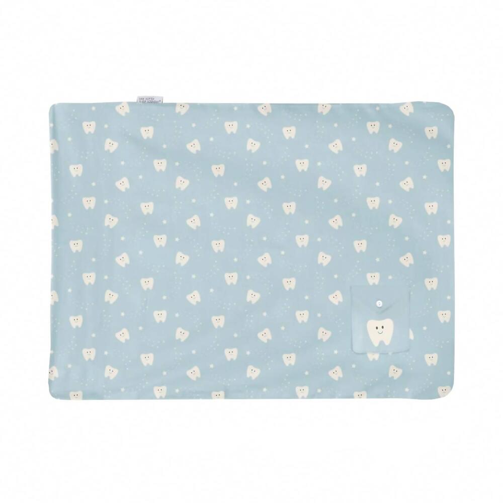 NEW KICKEE kid's foldover pillowcase in spring sky tooth fairy